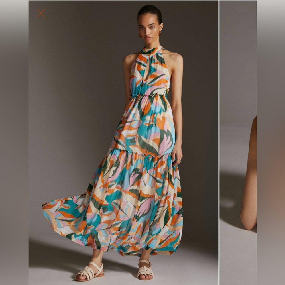 NWT Keyhole Halter Maxi Dress